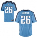 Men's Tennessee Titans #26 Rashad Johnson Light Blue Team Color NFL Nike Elite Jersey