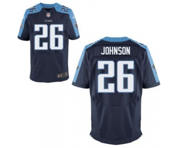 Men's Tennessee Titans #26 Rashad Johnson Navy Blue Alternate NFL Nike Elite Jersey