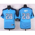 Men's Tennessee Titans #28 Marqueston Huff Light Blue Team Color NFL Nike Elite Jersey