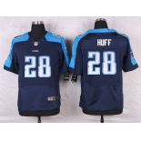 Men's Tennessee Titans #28 Marqueston Huff Navy Blue Alternate NFL Nike Elite Jersey