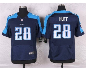 Men's Tennessee Titans #28 Marqueston Huff Navy Blue Alternate NFL Nike Elite Jersey