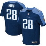 Men's Tennessee Titans #28 Marqueston Huff Nike Navy Blue Elite Jersey