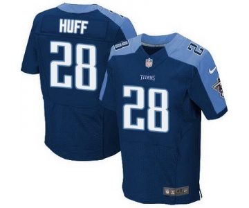 Men's Tennessee Titans #28 Marqueston Huff Nike Navy Blue Elite Jersey