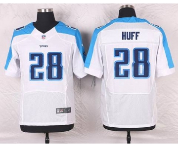 Men's Tennessee Titans #28 Marqueston Huff White Road NFL Nike Elite Jersey