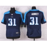 Men's Tennessee Titans #31 Josh Aubrey Navy Blue Alternate NFL Nike Elite Jersey