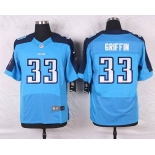 Men's Tennessee Titans #33 Michael Griffin Light Blue Team Color NFL Nike Elite Jersey