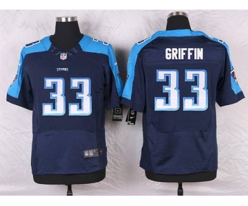 Men's Tennessee Titans #33 Michael Griffin Navy Blue Alternate NFL Nike Elite Jersey