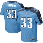 Men's Tennessee Titans #33 Michael Griffin Nike Light Blue Elite Jersey