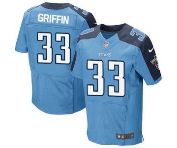 Men's Tennessee Titans #33 Michael Griffin Nike Light Blue Elite Jersey