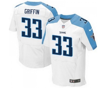 Men's Tennessee Titans #33 Michael Griffin Nike White Elite Jersey