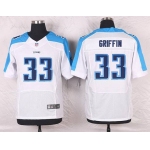 Men's Tennessee Titans #33 Michael Griffin White Road NFL Nike Elite Jersey