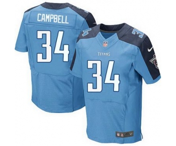 Men's Tennessee Titans #34 Earl Campbell Light Blue Retired Player NFL Nike Elite Jersey