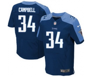 Men's Tennessee Titans #34 Earl Campbell Navy Blue Retired Player NFL Nike Elite Jersey