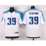 Men's Tennessee Titans #39 Daimion Stafford White Road NFL Nike Elite Jersey