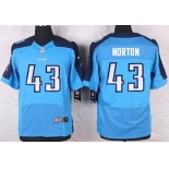 Men's Tennessee Titans #43 Jim Norton Light Blue Retired Player NFL Nike Elite Jersey