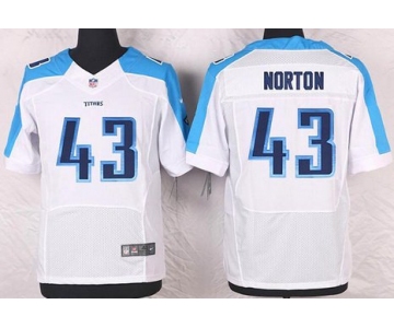 Men's Tennessee Titans #43 Jim Norton White Retired Player NFL Nike Elite Jersey