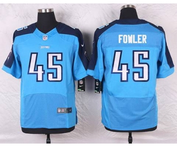 Men's Tennessee Titans #45 Jalston Fowler Light Blue Team Color NFL Nike Elite Jersey