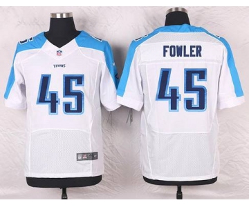 Men's Tennessee Titans #45 Jalston Fowler White Road NFL Nike Elite Jersey