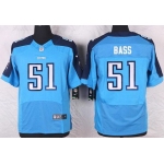 Men's Tennessee Titans #51 David Bass Light Blue Team Color NFL Nike Elite Jersey