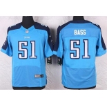 Men's Tennessee Titans #51 David Bass Light Blue Team Color NFL Nike Elite Jersey