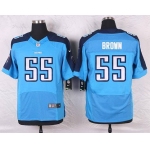 Men's Tennessee Titans #55 Zach Brown Light Blue Team Color NFL Nike Elite Jersey
