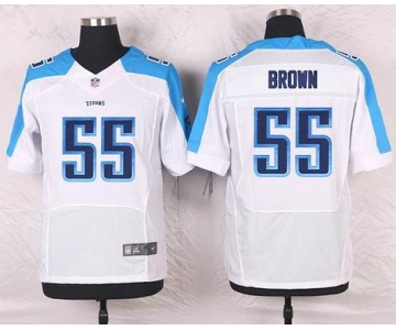 Men's Tennessee Titans #55 Zach Brown White Road NFL Nike Elite Jersey