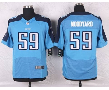 Men's Tennessee Titans #59 Wesley Woodyard Light Blue Team Color NFL Nike Elite Jersey