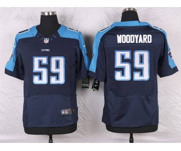 Men's Tennessee Titans #59 Wesley Woodyard Navy Blue Alternate NFL Nike Elite Jersey