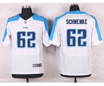 Men's Tennessee Titans #62 Brian Schwenke White Road NFL Nike Elite Jersey