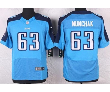 Men's Tennessee Titans #63 Mike Munchak Light Blue Retired Player NFL Nike Elite Jersey