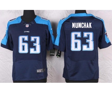 Men's Tennessee Titans #63 Mike Munchak Navy Blue Retired Player NFL Nike Elite Jersey