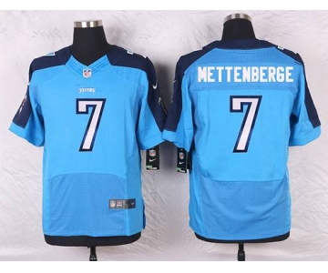 Men's Tennessee Titans #7 Zach Mettenberger Light Blue Team Color NFL Nike Elite Jersey