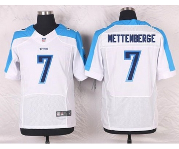 Men's Tennessee Titans #7 Zach Mettenberger White Road NFL Nike Elite Jersey