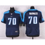 Men's Tennessee Titans #70 Chance Warmack Navy Blue Alternate NFL Nike Elite Jersey