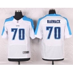 Men's Tennessee Titans #70 Chance Warmack White Road NFL Nike Elite Jersey