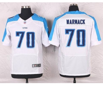 Men's Tennessee Titans #70 Chance Warmack White Road NFL Nike Elite Jersey