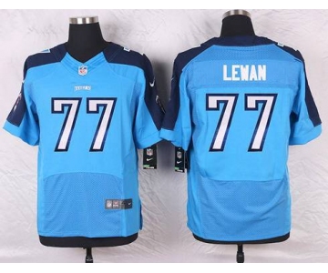 Men's Tennessee Titans #77 Taylor Lewan Light Blue Team Color NFL Nike Elite Jersey