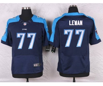 Men's Tennessee Titans #77 Taylor Lewan Navy Blue Alternate NFL Nike Elite Jersey