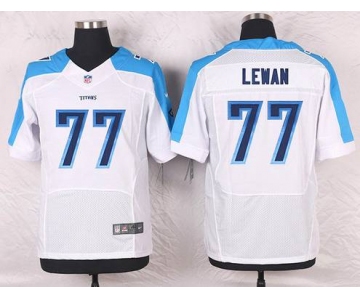 Men's Tennessee Titans #77 Taylor Lewan White Road NFL Nike Elite Jersey