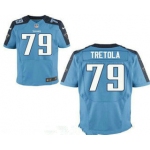 Men's Tennessee Titans #79 Sebastian Tretola Light Blue Team Color Stitched NFL Nike Elite Jersey