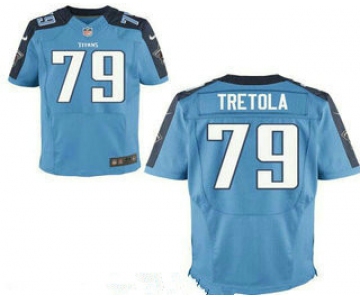 Men's Tennessee Titans #79 Sebastian Tretola Light Blue Team Color Stitched NFL Nike Elite Jersey