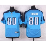 Men's Tennessee Titans #80 Anthony Fasano Light Blue Team Color NFL Nike Elite Jersey