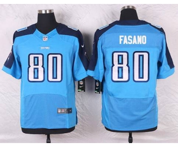 Men's Tennessee Titans #80 Anthony Fasano Light Blue Team Color NFL Nike Elite Jersey