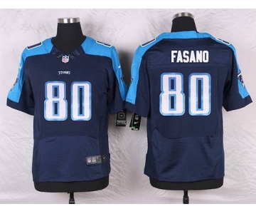 Men's Tennessee Titans #80 Anthony Fasano Navy Blue Alternate NFL Nike Elite Jersey