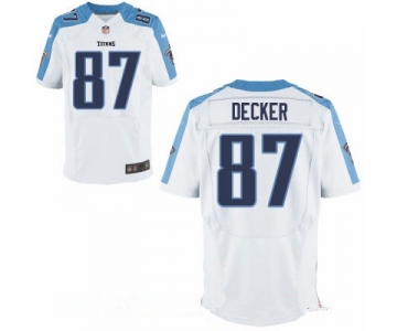 Men's Tennessee Titans #87 Eric Decker White Road Stitched NFL Nike Elite Jersey