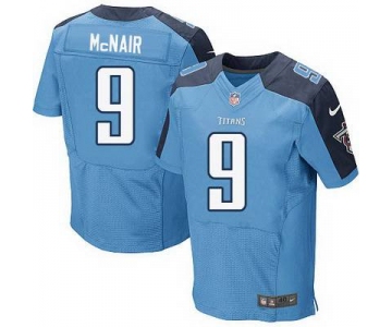 Men's Tennessee Titans #9 Steve McNair Nike Light Blue Elite Jersey