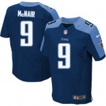 Men's Tennessee Titans #9 Steve McNair Nike Navy Blue Elite Jersey