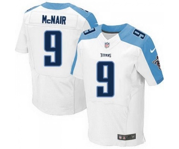 Men's Tennessee Titans #9 Steve McNair Nike White Elite Jersey