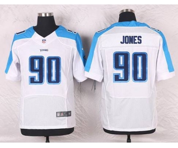 Men's Tennessee Titans #90 DaQuan Jones White Road NFL Nike Elite Jersey