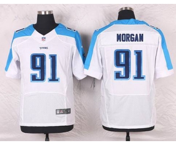 Men's Tennessee Titans #91 Derrick Morgan White Road NFL Nike Elite Jersey